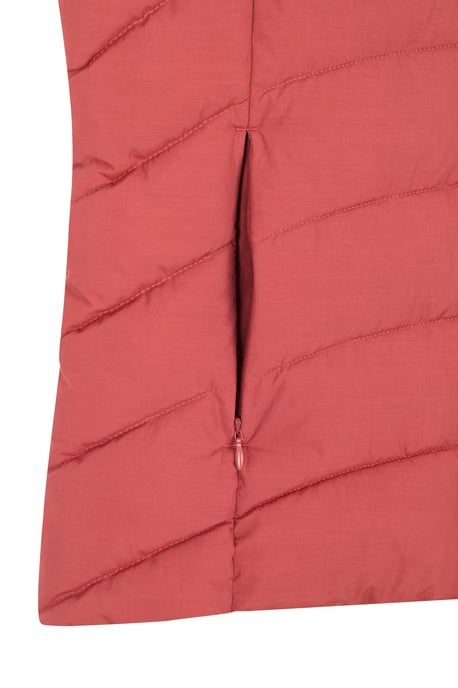 'Opal' Women's Padded Gilet with Front Pockets Winter Warm Rain Coat Orange - Image 4