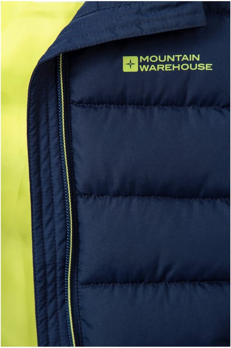 'Rocko' Kids Gilet Water Resistant Padded Everyday Rain Coat Navy - Image 4