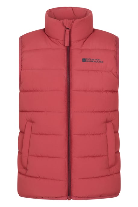'Rocko' Kids Gilet Water Resistant Padded Everyday Rain Coat Rust - Image 1