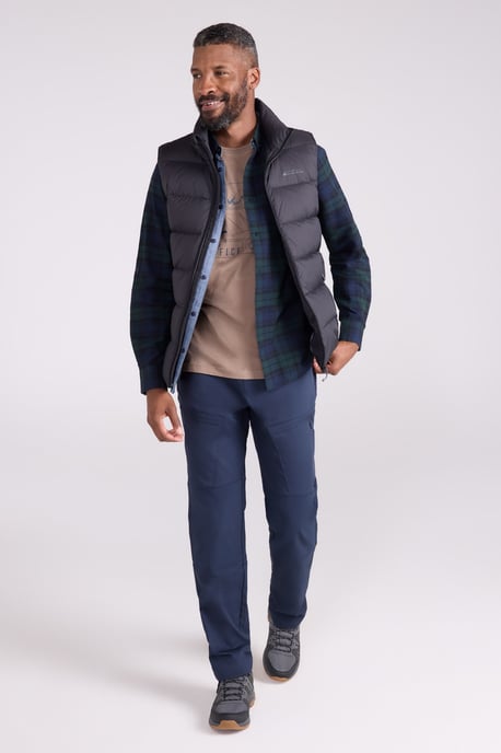 'Stratus' Men's Extreme Down Padded Gilet Water Resistant Body Warmer Jacket Black - Image 3