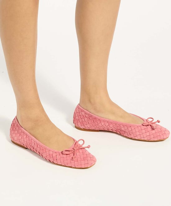 Dune Ladies Heat - Woven Leather Bow Detail Ballet Pumps - Image 3