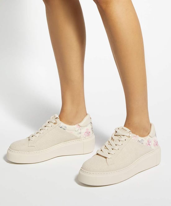 Dune Ladies Evienne - Leather Lace-Up Chunky Trainers - Image 3