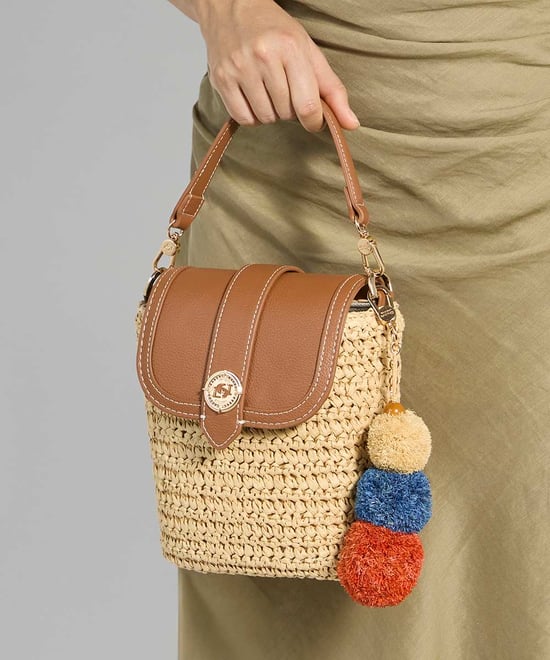 Dune Accessories Dimple - Raffia Crossbody Bag - Image 2