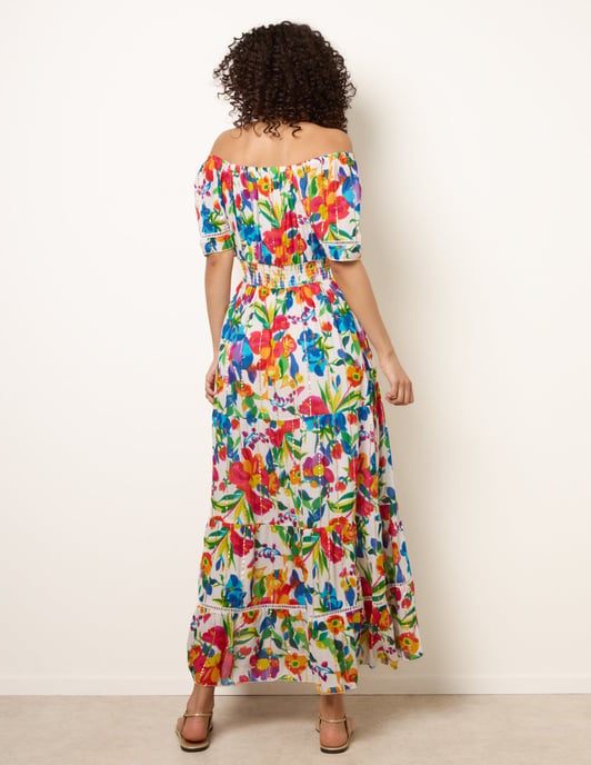 Bardot Tassel Tie Tiered Maxi Dress - Image 4