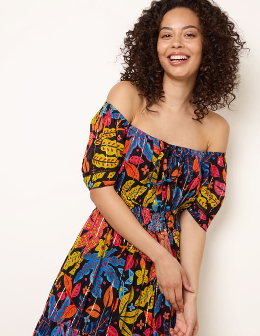 Bardot Tassel Tie Tiered Maxi Dress - Image 2