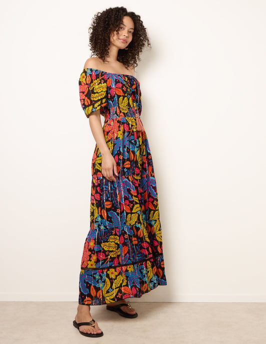 Bardot Tassel Tie Tiered Maxi Dress - Image 3