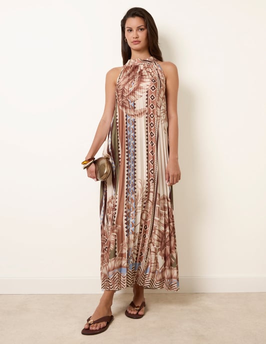 Satin Pleated Dress - Image 3