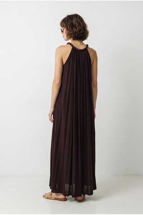Women's Halter Maxi Dress With Pocket - Image 6