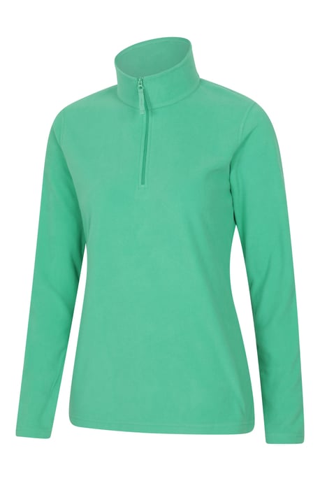 'Camber' Women's Striped Fleece Top Half Zip Quick Dry Breathable Sweater Green - Image 3