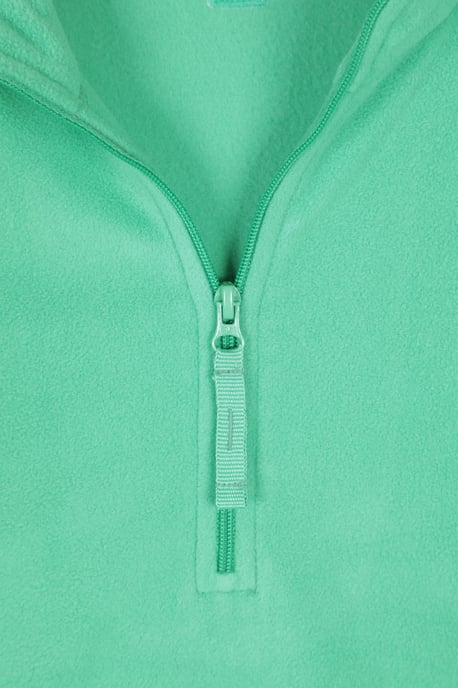 'Camber' Women's Striped Fleece Top Half Zip Quick Dry Breathable Sweater Green - Image 4