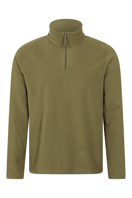 'Camber II' Men's Half Zip Fleece Top Antipill Breathable Casual Winter Sweater Green - Image 1
