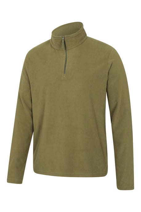 'Camber II' Men's Half Zip Fleece Top Antipill Breathable Casual Winter Sweater Green - Image 2