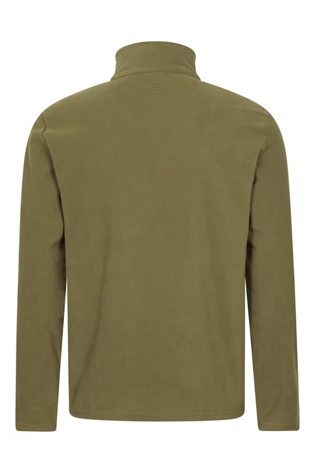 'Camber II' Men's Half Zip Fleece Top Antipill Breathable Casual Winter Sweater Green - Image 3