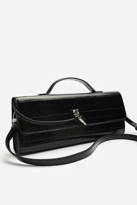 Wheres That From Womens Petal Envelope Style Eel Print Clutch Bag - Image 2