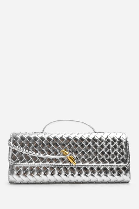 Wheres That From Womens Petal Envelope Style Woven Clutch Bag - Image 3