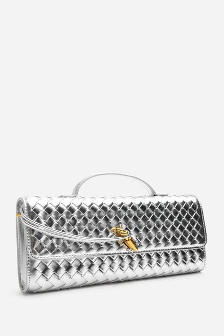Wheres That From Womens Petal Envelope Style Woven Clutch Bag - Image 4
