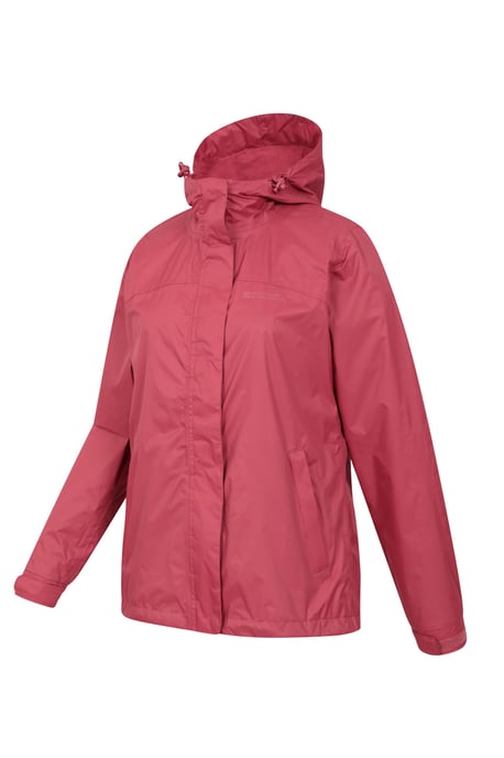 'Torrent' Women's Waterproof Jacket with Adjustable Hood & Cuffs Long Sleeve Trekking Raincoat Pink - Image 2