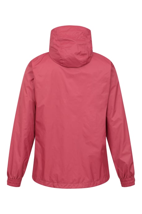 'Torrent' Women's Waterproof Jacket with Adjustable Hood & Cuffs Long Sleeve Trekking Raincoat Pink - Image 3