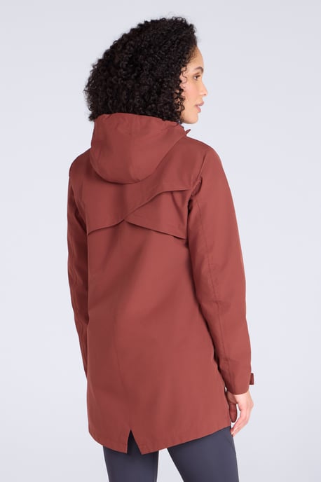 'Hilltop' Women's Waterproof Jacket with Side Pockets Outdoors Rain Coat Rust - Image 5