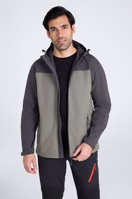 'Exodus' Men's Softshell Jacket Insulated Breathable Water Resistant Coat Olive - Image 2