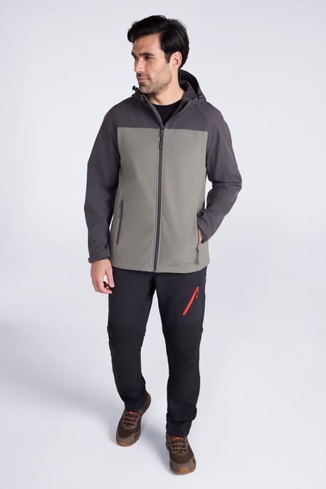 'Exodus' Men's Softshell Jacket Insulated Breathable Water Resistant Coat Olive - Image 4