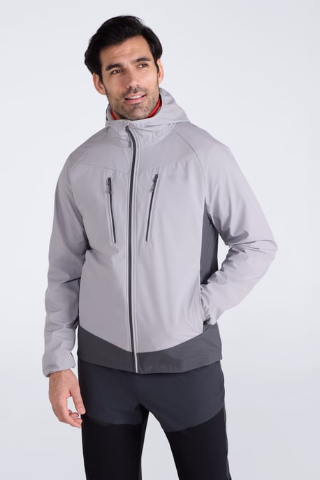 'Ambit' Men's Softshell Jacket Water Resistant Windproof Coat Grey - Image 4