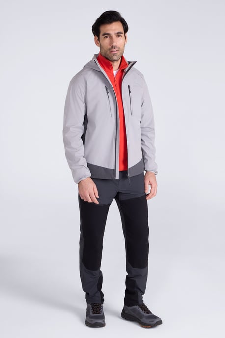 'Ambit' Men's Softshell Jacket Water Resistant Windproof Coat Grey - Image 6