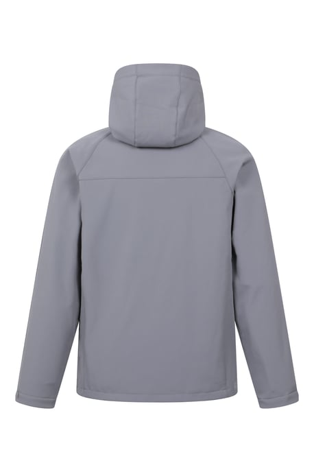 'Exodus' Men's Softshell Jacket Insulated Breathable Water Resistant Coat Grey - Image 3