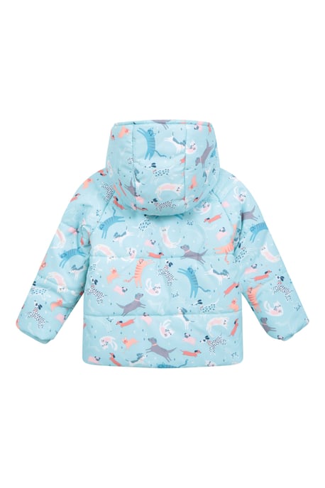 Unisex Baby Padded Jacket Fleece Lined Water Resistant Warm Coat Teal - Image 3