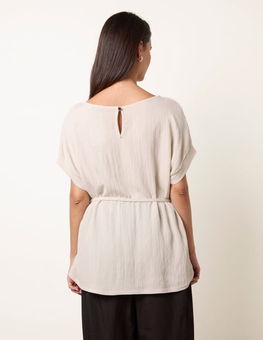 Belted Wide Sleeve Top - Image 4