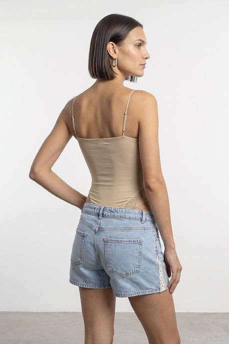Lace Sleeveless Slim-fit Bodysuit Blouse - Image 2