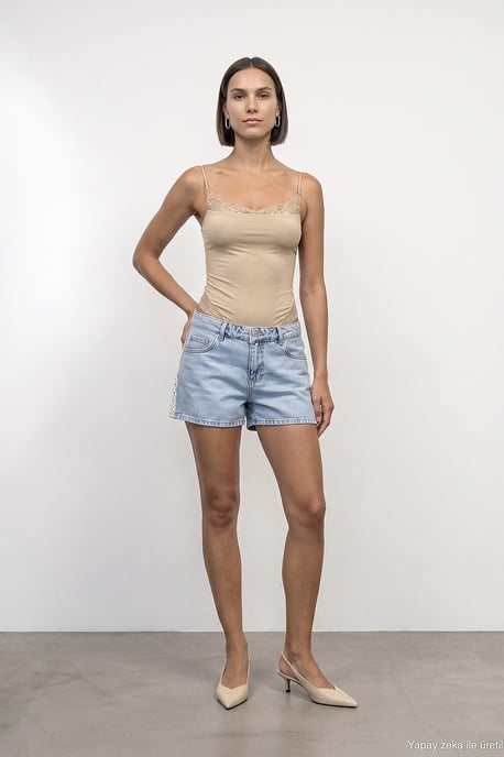 Lace Sleeveless Slim-fit Bodysuit Blouse - Image 4