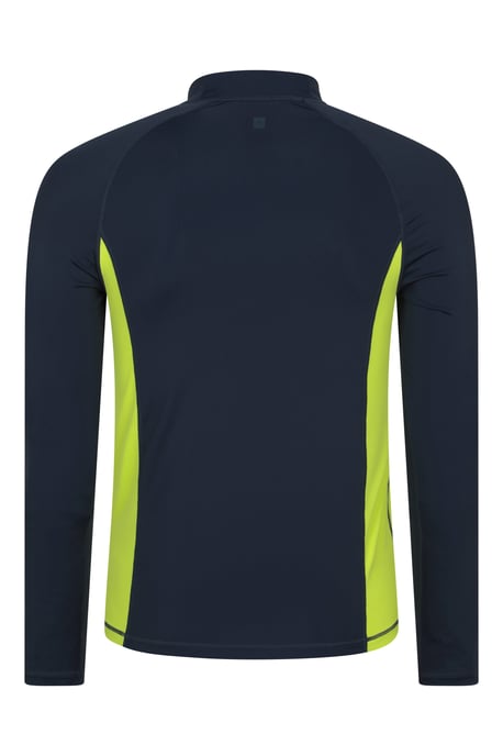 Men's Long Sleeve Rash Vest Sun Protection Quick Drying Swimwear Stretchy Beach Surf Top Yellow - Image 3