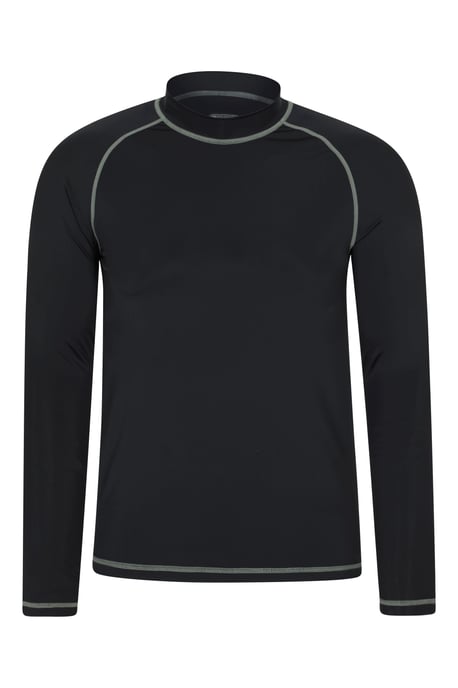 Men's Long Sleeve Rash Vest Sun Protection Quick Drying Swimwear Stretchy Beach Surf Top Multicolour - Image 1