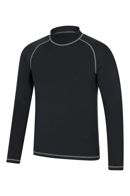 Men's Long Sleeve Rash Vest Sun Protection Quick Drying Swimwear Stretchy Beach Surf Top Multicolour - Image 2