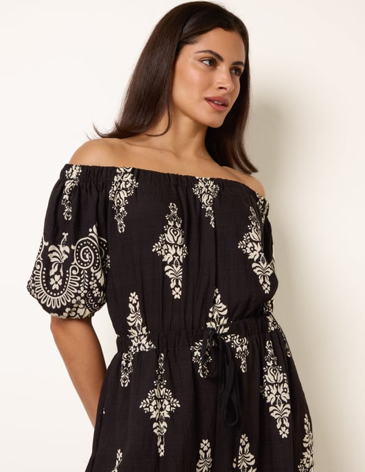 Printed Off Shoulder Jumpsuit - Image 2