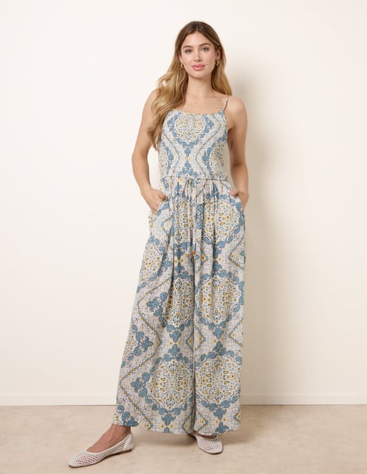 Shirred Drawstring Jumpsuit - Image 3