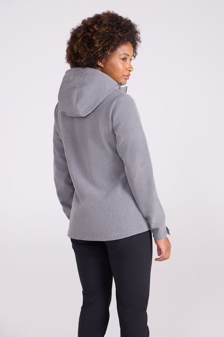 'Exodus' Women's Softshell Jacket with Multiple Pockets Water Resistant Coat Dark Grey - Image 4