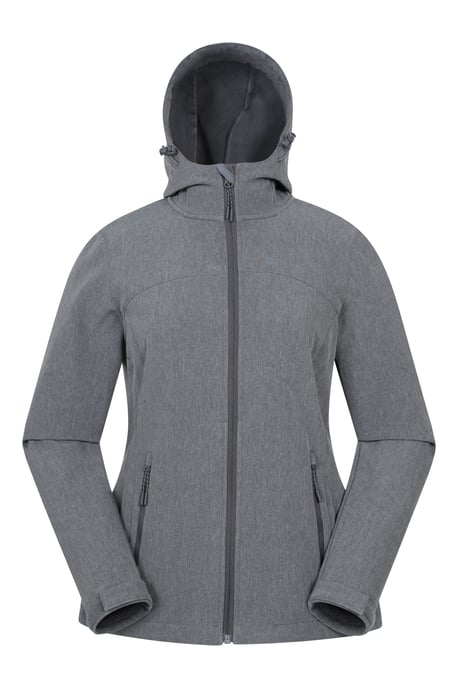 'Exodus' Women's Softshell Jacket with Multiple Pockets Water Resistant Coat Dark Grey - Image 5