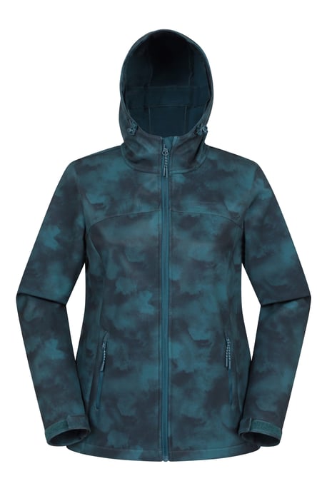'Exodus' Women's Printed Softshell Jacket Water Resistant Windproof Activewear - Image 1