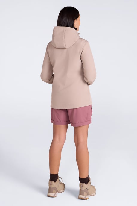 'Exodus' Women's Softshell Jacket with Multiple Pockets Water Resistant Coat Beige - Image 4