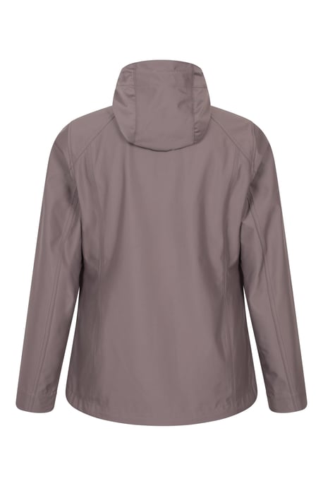 'Iona' Women's Softshell Jacket with Multiple Pockets Water Resistant Casual Everyday Coat Taupe - Image 3