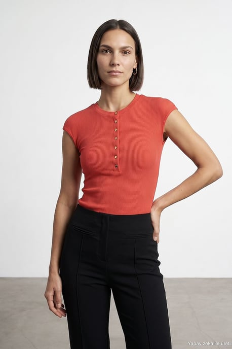 Fitted Cotton Jersey Crew Neck T-Shirt - Image 3