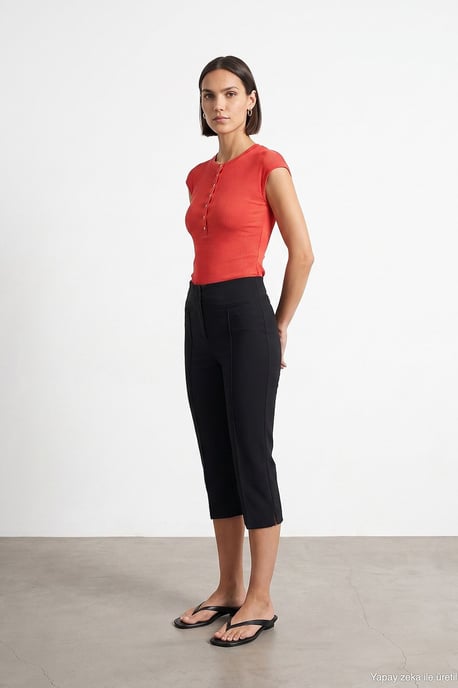 Fitted Cotton Jersey Crew Neck T-Shirt - Image 4