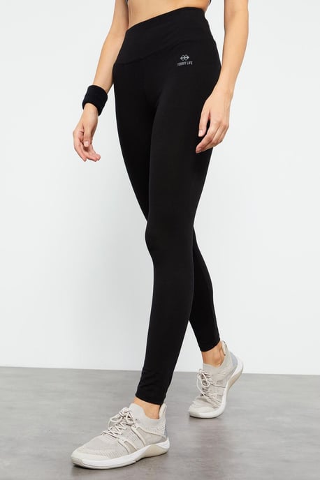 High-Waist Cotton-Lycra Jersey Leggings - Image 3