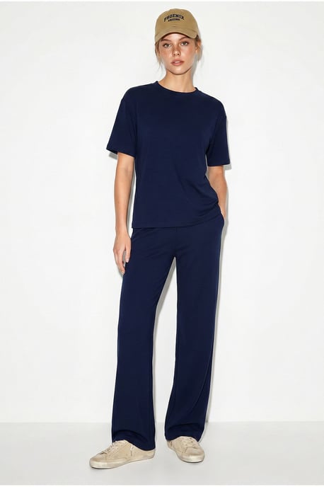 Crew Neck T-Shirt and Pants Two-Piece Set - Image 3
