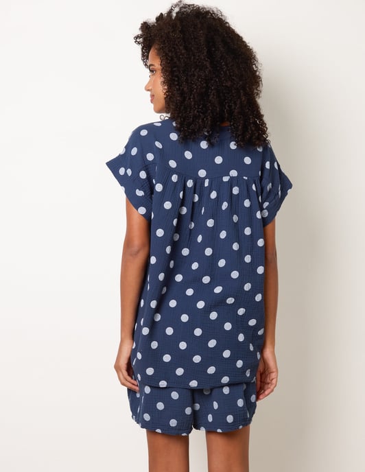 Cheesecloth Polka Dot Short Set - Image 4