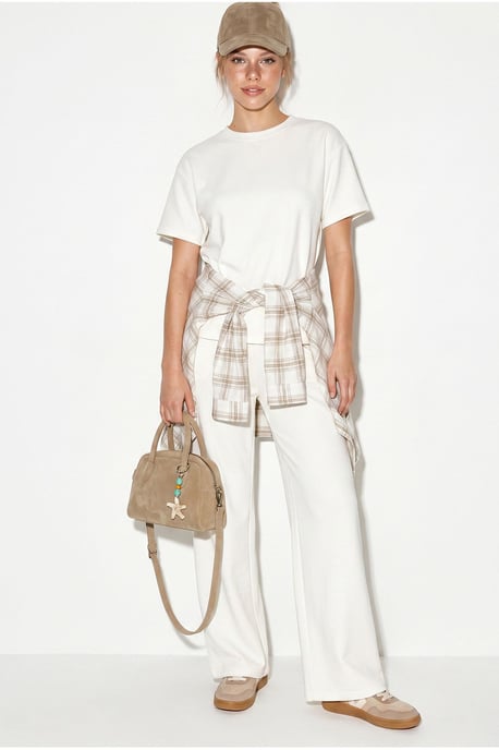 Crew Neck T-Shirt and Pants Two-Piece Set - Image 2