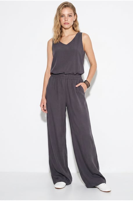 V-hals Katoenen Blouse-Broek Twee-Piece Set - Image 5