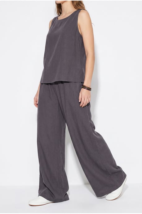 V-hals Katoenen Blouse-Broek Twee-Piece Set - Image 6